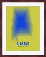 Alabama Radiant Map 3 Fine Art Print