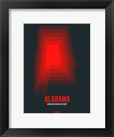 Alabama Radiant Map 4 Fine Art Print
