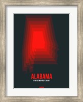 Alabama Radiant Map 4 Fine Art Print