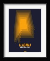 Alabama Radiant Map 5 Fine Art Print