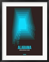 Alabama Radiant Map 6 Fine Art Print