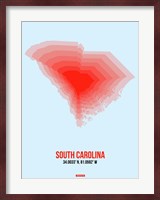 South Carolina Radiant Map 1 Fine Art Print