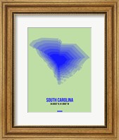 South Carolina Radiant Map 2 Fine Art Print