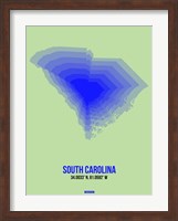 South Carolina Radiant Map 2 Fine Art Print