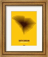 South Carolina Radiant Map 3 Fine Art Print