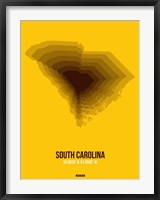 South Carolina Radiant Map 3 Fine Art Print
