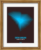 South Carolina Radiant Map 5 Fine Art Print