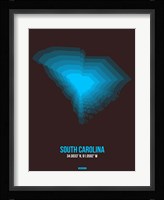 South Carolina Radiant Map 5 Fine Art Print