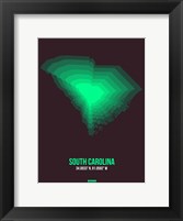 South Carolina Radiant Map 6 Fine Art Print
