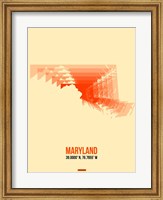 Maryland Radiant Map 1 Fine Art Print