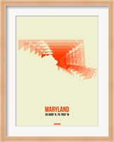 Maryland Radiant Map 3 Fine Art Print
