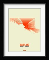 Maryland Radiant Map 3 Fine Art Print