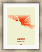 Maryland Radiant Map 3 Fine Art Print