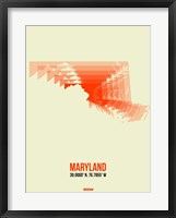 Maryland Radiant Map 3 Fine Art Print