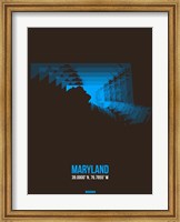 Maryland Radiant Map 4 Fine Art Print