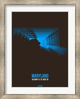 Maryland Radiant Map 4 Fine Art Print