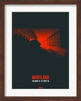 Maryland Radiant Map 5 Fine Art Print