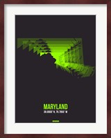 Maryland Radiant Map 6 Fine Art Print