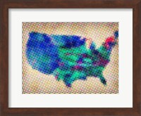 Dotted Map of the USA Fine Art Print