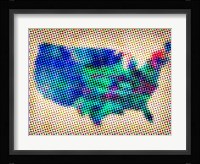 Dotted Map of the USA Fine Art Print