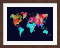 Dotted World Map 5 Fine Art Print