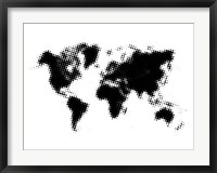 Dotted Black World Map Fine Art Print