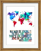 World Map Quote Muhammad Ali Fine Art Print