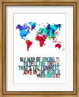 World Map Quote Muhammad Ali Fine Art Print