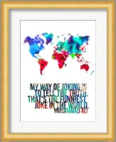 World Map Quote Muhammad Ali Fine Art Print