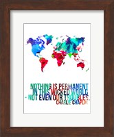 World Map Quote Charlie Chaplin Fine Art Print