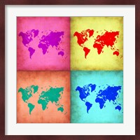 Pop Art World Map 1 Fine Art Print