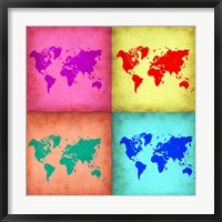 Pop Art World Map 1 Fine Art Print