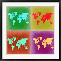 Pop Art World Map 3 Fine Art Print