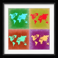 Pop Art World Map 3 Fine Art Print