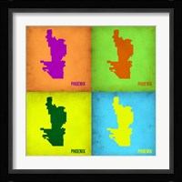 Phoenix Pop Art Map 1 Fine Art Print