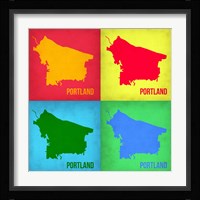 Portland Pop Art Map 1 Fine Art Print