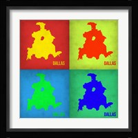 Dallas Pop Art Map 1 Fine Art Print