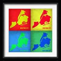 New York Pop Art Map 1 Fine Art Print