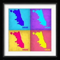 Chicago Pop Art Map 1 Fine Art Print