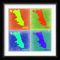 Chicago Pop Art Map 2 Fine Art Print