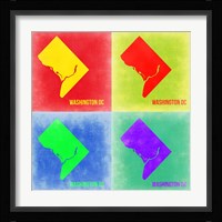 Washington DC Pop Art Map 2 Fine Art Print