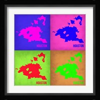 Houston Pop Art Map 1 Fine Art Print