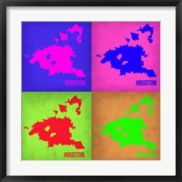 Houston Pop Art Map 1 Fine Art Print