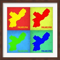 Philadelphia Pop Art Map 1 Fine Art Print