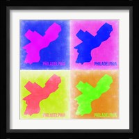 Philadelphia Pop Art Map 1 Fine Art Print