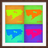 Detroit Pop Art Map 1 Fine Art Print