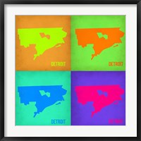 Detroit Pop Art Map 1 Fine Art Print
