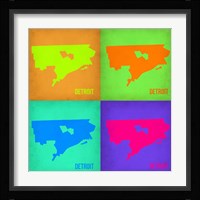 Detroit Pop Art Map 1 Fine Art Print