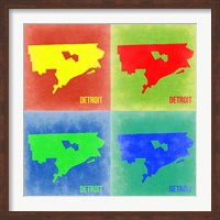 Detroit Pop Art Map 2 Fine Art Print