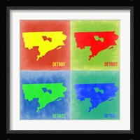 Detroit Pop Art Map 2 Fine Art Print